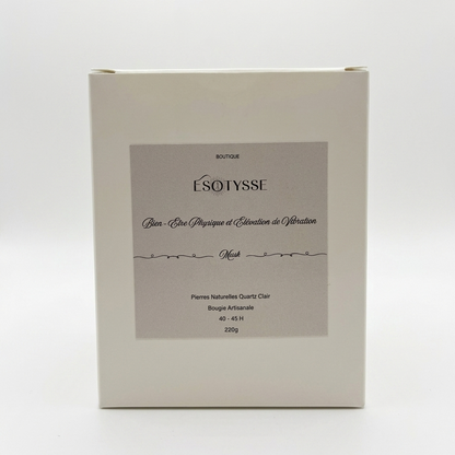 Wellness candle for physical well-being and vibrational elevation.
