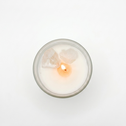 Wellness candle for physical well-being and vibrational elevation.
